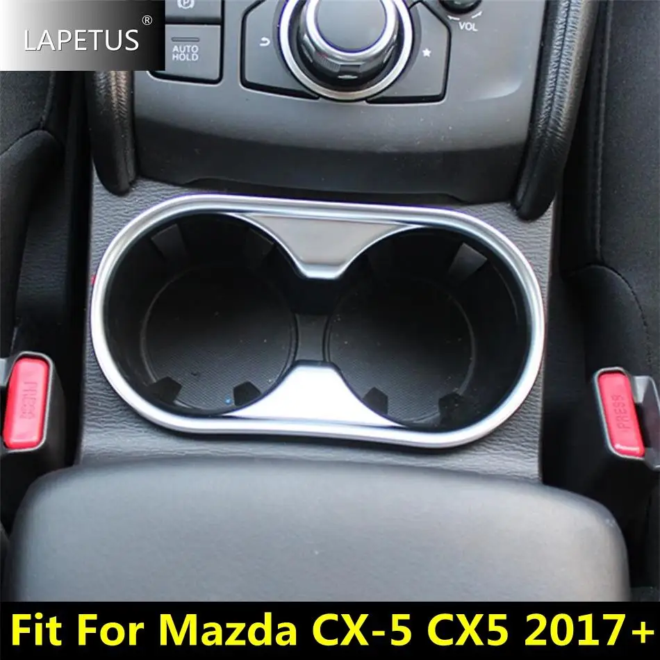 

Central Console Front Seat Water Cup Holder Frame Decor Panel Cover Trim For Mazda CX5 CX-5 KF 2017 - 2023 Accessories Interior