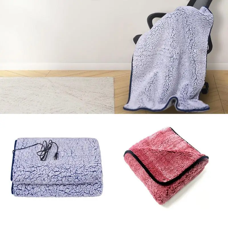 

Heating Blanket 28X43in Double-Sided Velvet Electric Throw Blanket Portable Body Warmers Safe Hand Warmer For Women Men Home