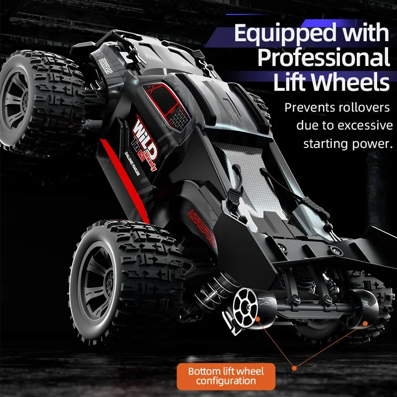 JJRC RC Car Off-road 1/18 4WD Racing Drift High-speed Remote Control Climbing Car LED Lights Shock-Absorbing Vehicle Toy