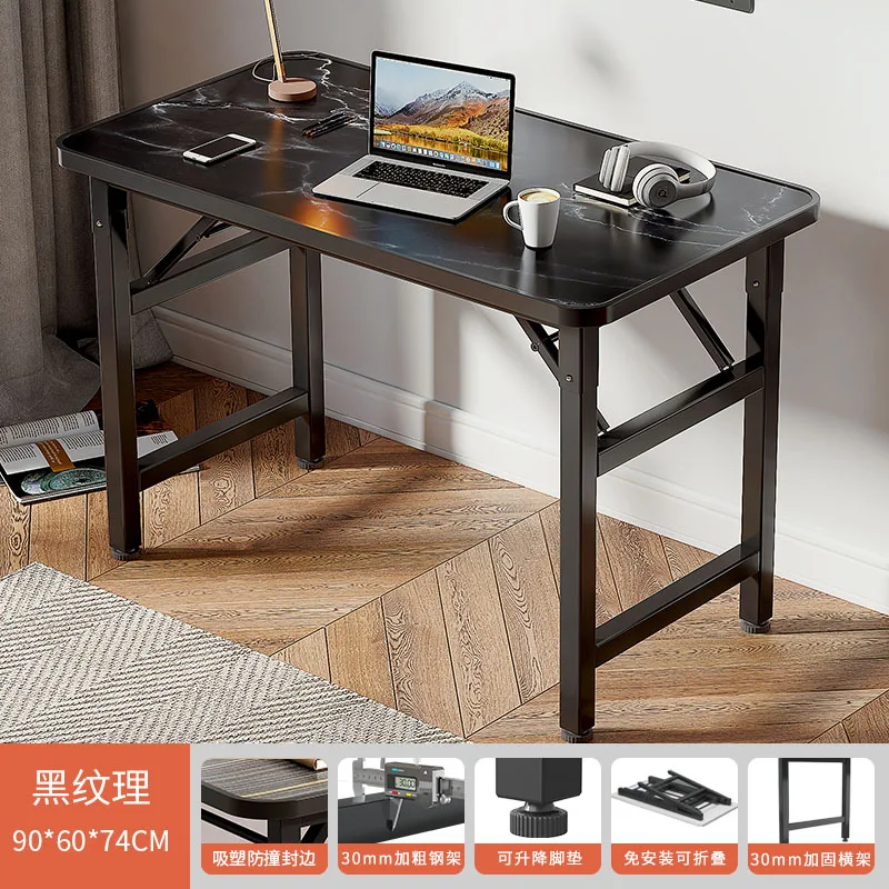 

Foldable Rectangle Desk Small Table Study Desktop Household Use Simple Computer Reading Desk Mesa Para Compuatador Furniture