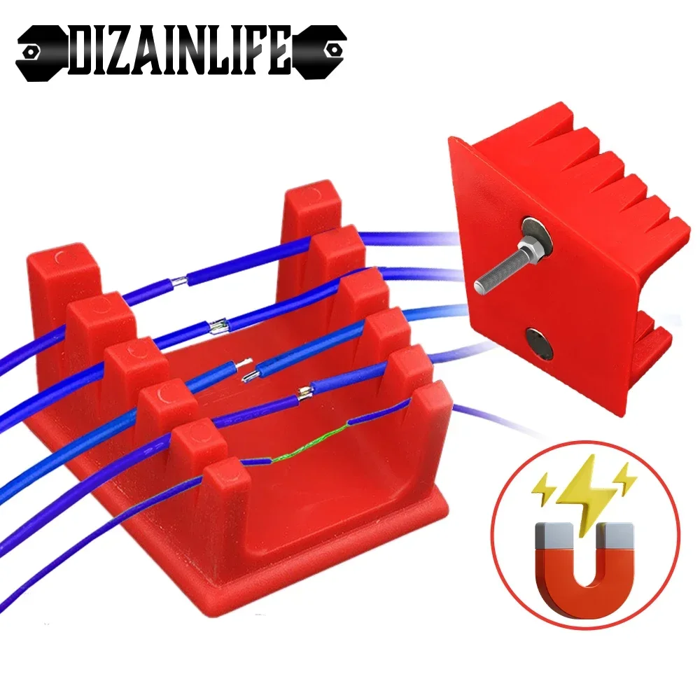 3D Printer Parts Welding Soldering Station Wire Fixture Two Large Suction Magnets Bracket Welding Table Clamp for Motherboard magnetic welding holders welding accessories clamp soldering stand magnetic welding fixer welding electrode clamp