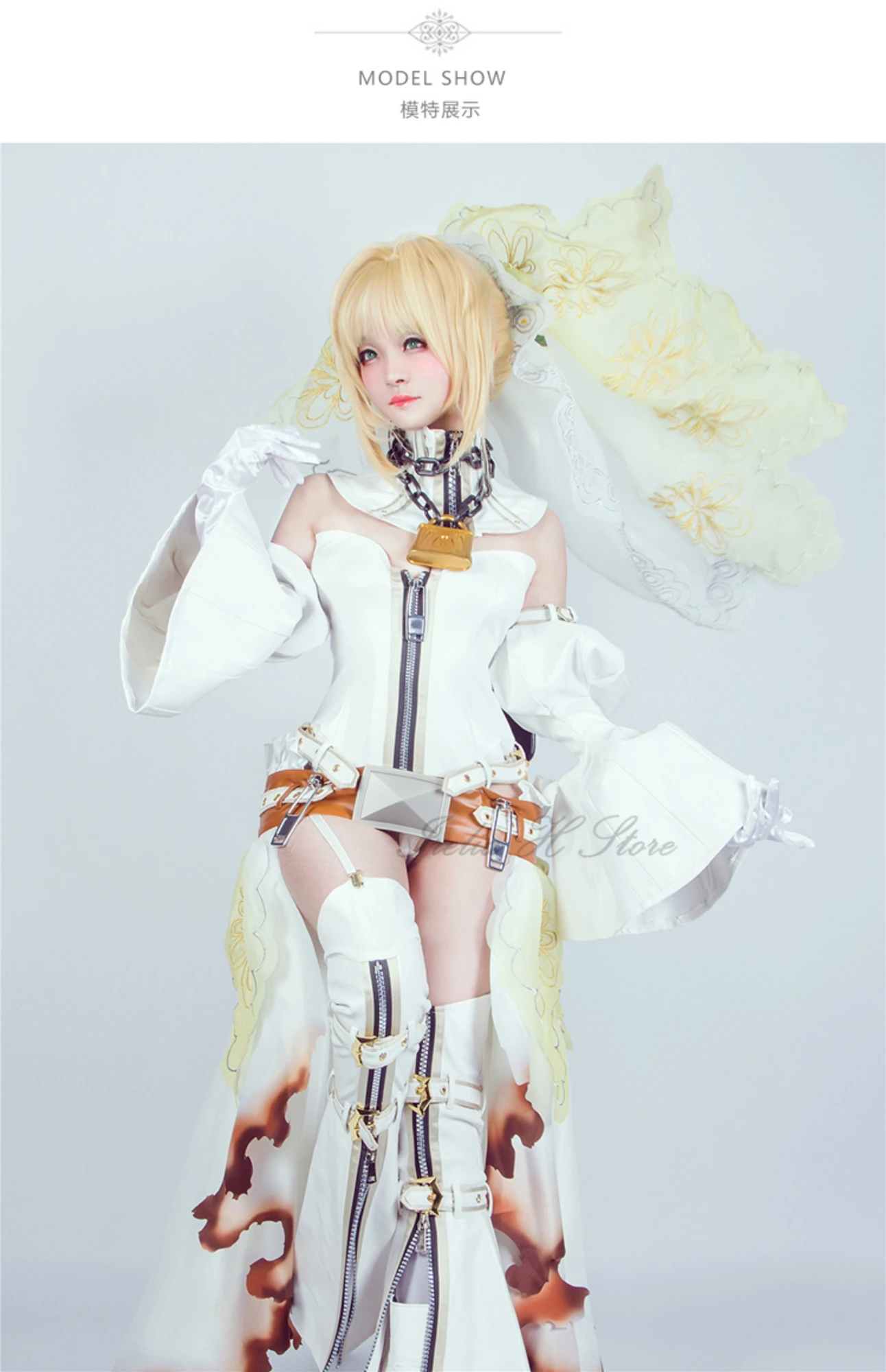 FGO ネロ・ブライド　ネロ・クラウディウス　コスプレ　ウィッグ　fate コスプレウィッグ Fate/Grand Order FGO ネロ・クラウディウス 花嫁