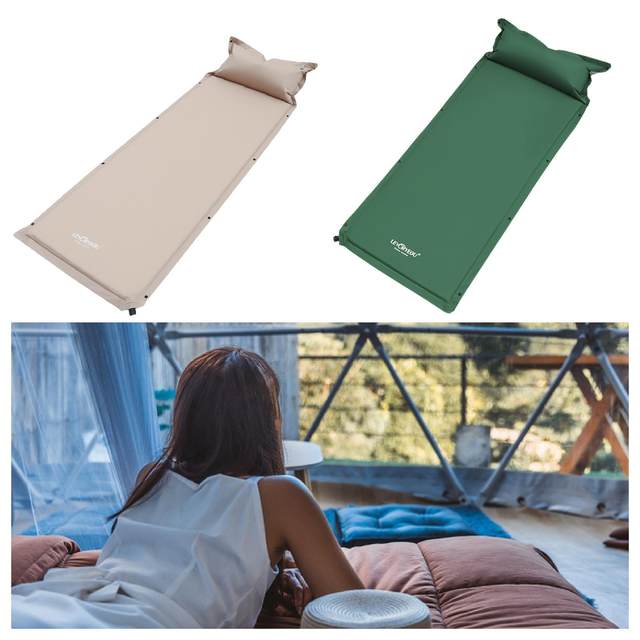 Inflating Mattress Inflatable Sleeping Mat Cushion Waterproof Foldable Outside Portable for Camping Balcony Backpacking Indoor
