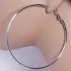 8/10mm Large Circle Hoop Earrings Silver Color for Women Round Big Circle Earrings Hoops Ear Rings Party Club Jewelry Gifts 5