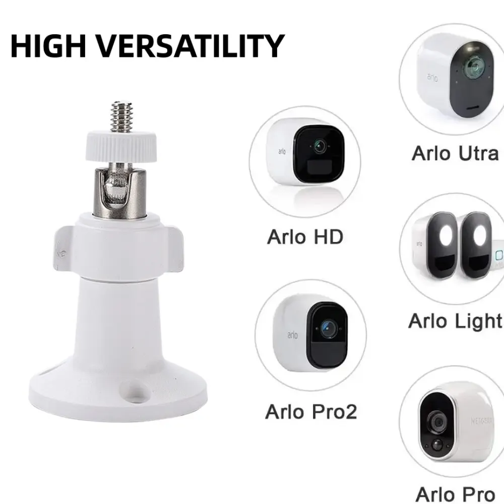 Security Camera Mount Metal Wall Mount Adjustable Indoor Outdoor Compatible With Arlo Ultra/Pro/Pro 2/Pro 3 CCTV Camera and Others