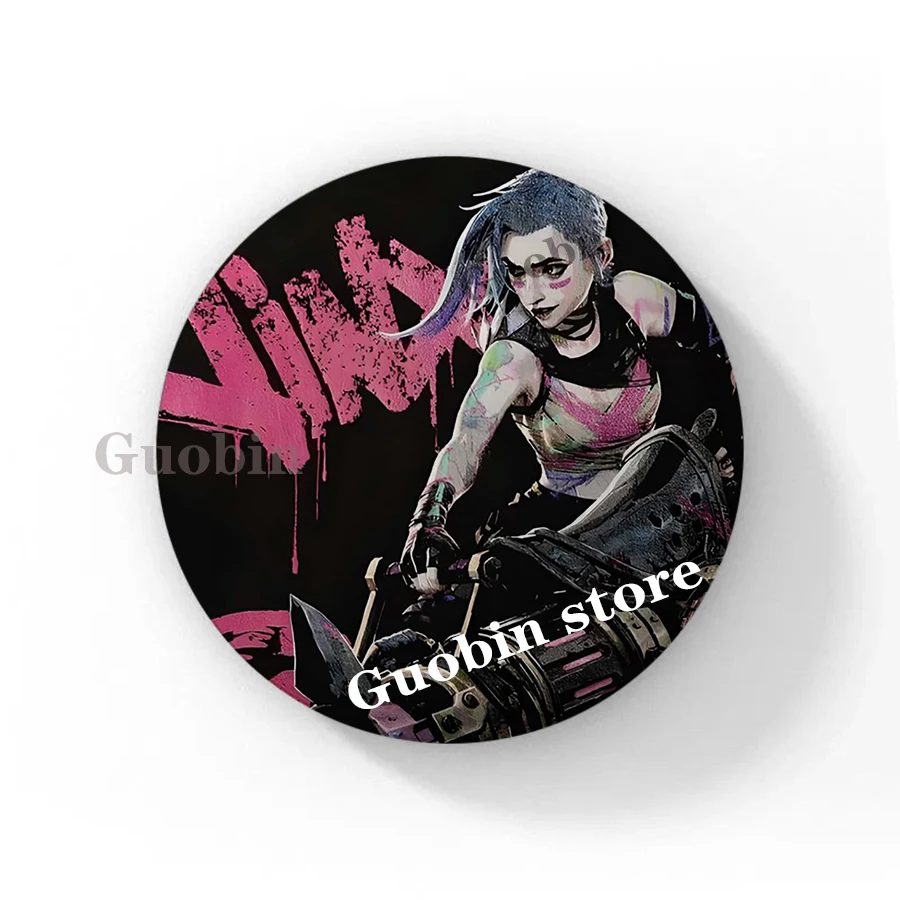 Enamel Pins 58mm Arcane Jinx Soft Button Pins Runaway Loli Brooch Badge Bag Accessories Gamer Collect Friends Gifts