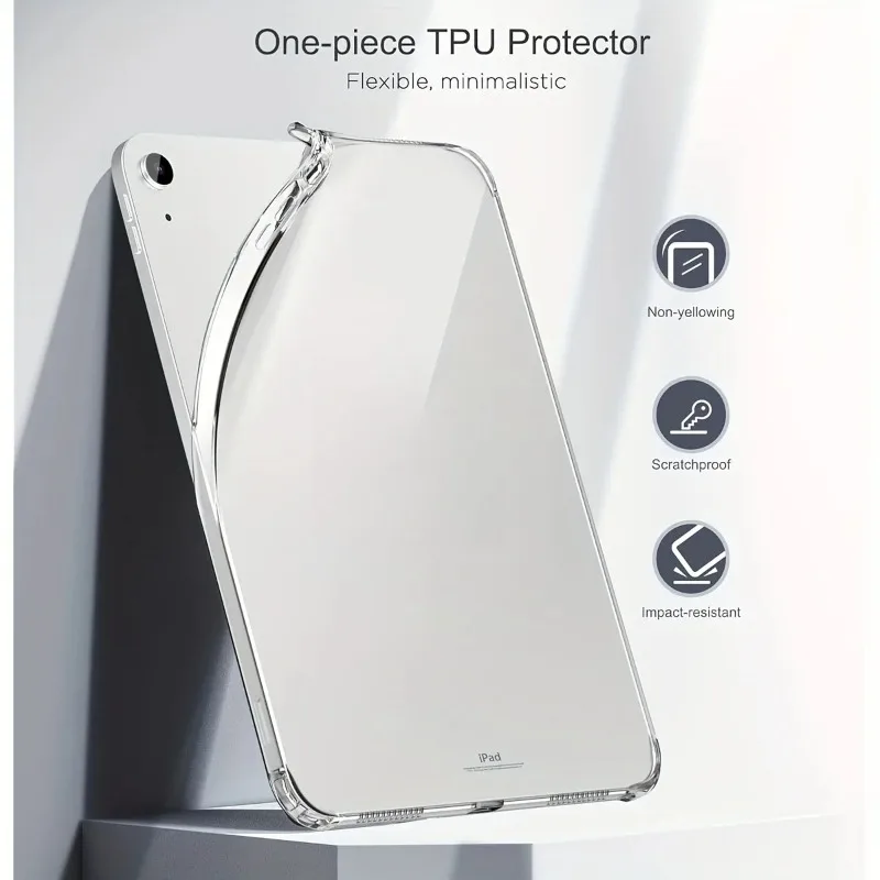 Ultra Slim Lightweight Clear Tablet Case - Soft TPU, Anti-Scratch Protective Cover