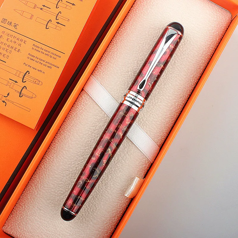 

JINHAO 750 красные и золотые цветные перьевые ручки для студентов и офиса, школьные канцелярские принадлежности, чернильные ручки