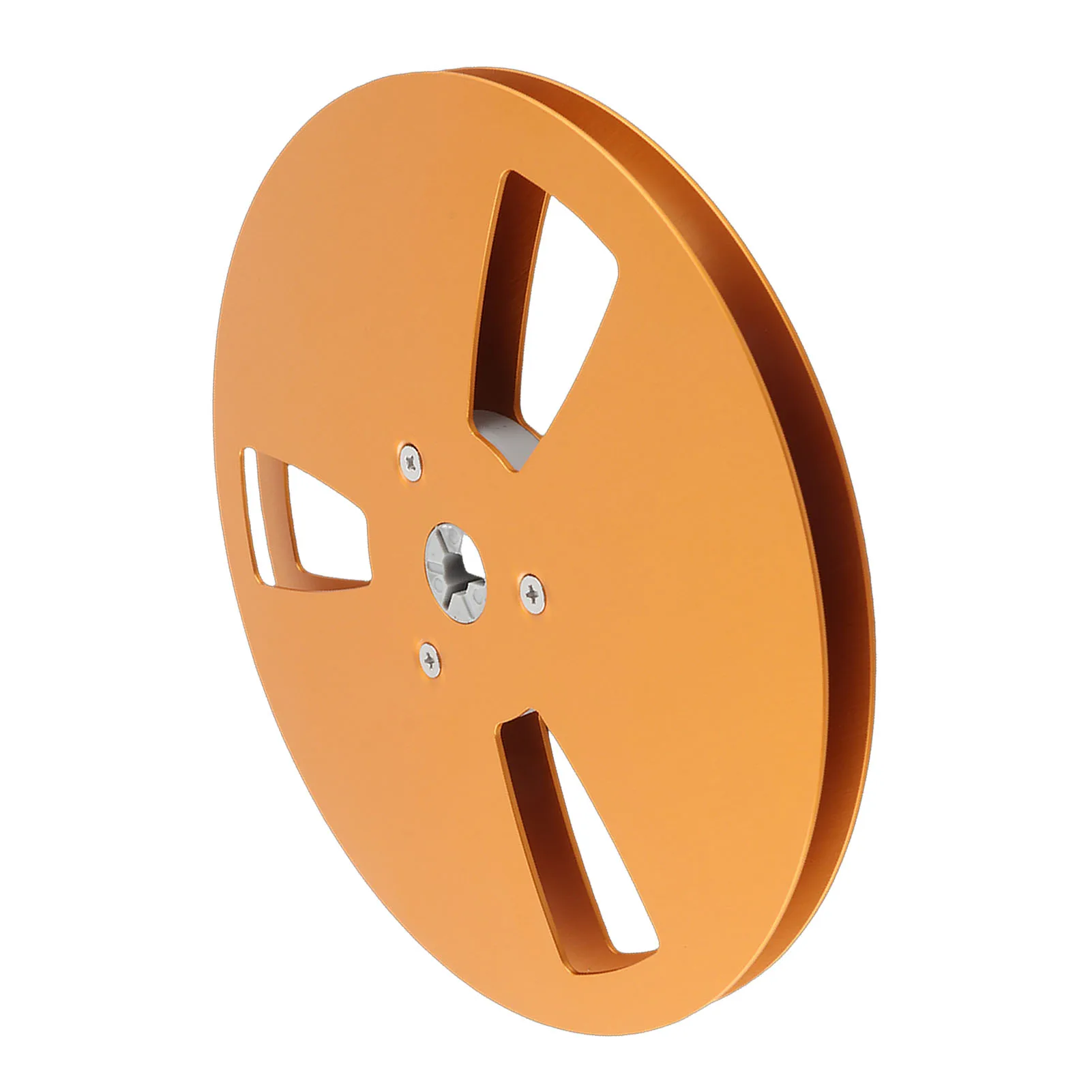 1/4 7 Inch Empty Tape Reel Aluminum Alloy 3 Hole Replacement High Strength Recording Takeup Reel for Reel To Reel Tape Player
