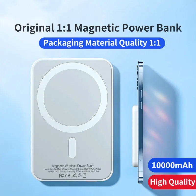 Magnetic Power Bank For iPhone 12 13 14 15 External Battery Macsafe Powerbank Portable Wireless Charger Spare Auxiliary Battery