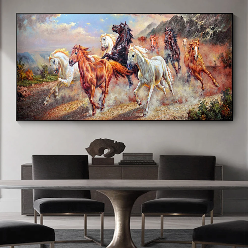 

Classic Animals Running Horses Canvas Paintings Posters and Prints Abstract Wall Art Picture for Living Room Cuadros Home Decor