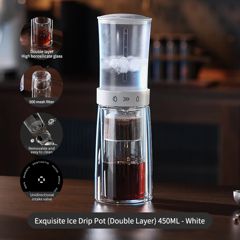 صانع القهوة الباردة من بينكو بتصميم زجاجي مزدوج ال...