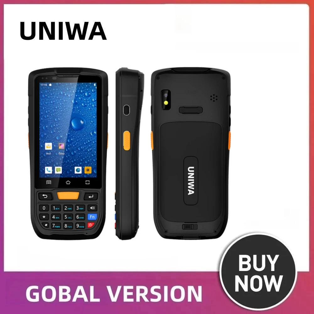 UNIWA HS001 IP67 водонепроницаемый смартфон 2 Гб ОЗУ 16 Гб ПЗУ 8 Мп Android 9,0 для управления запасами телефон NFC поддержка UHF PSAM