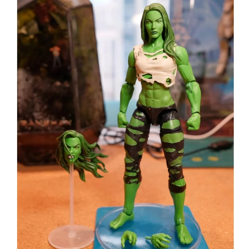 

Экшн-фигурка She-Hulk Hulkettes из ПВХ, кукла с нормальной головой золы, без дополнительных открытых рук, свободные модели, сборные игрушки, 20 см