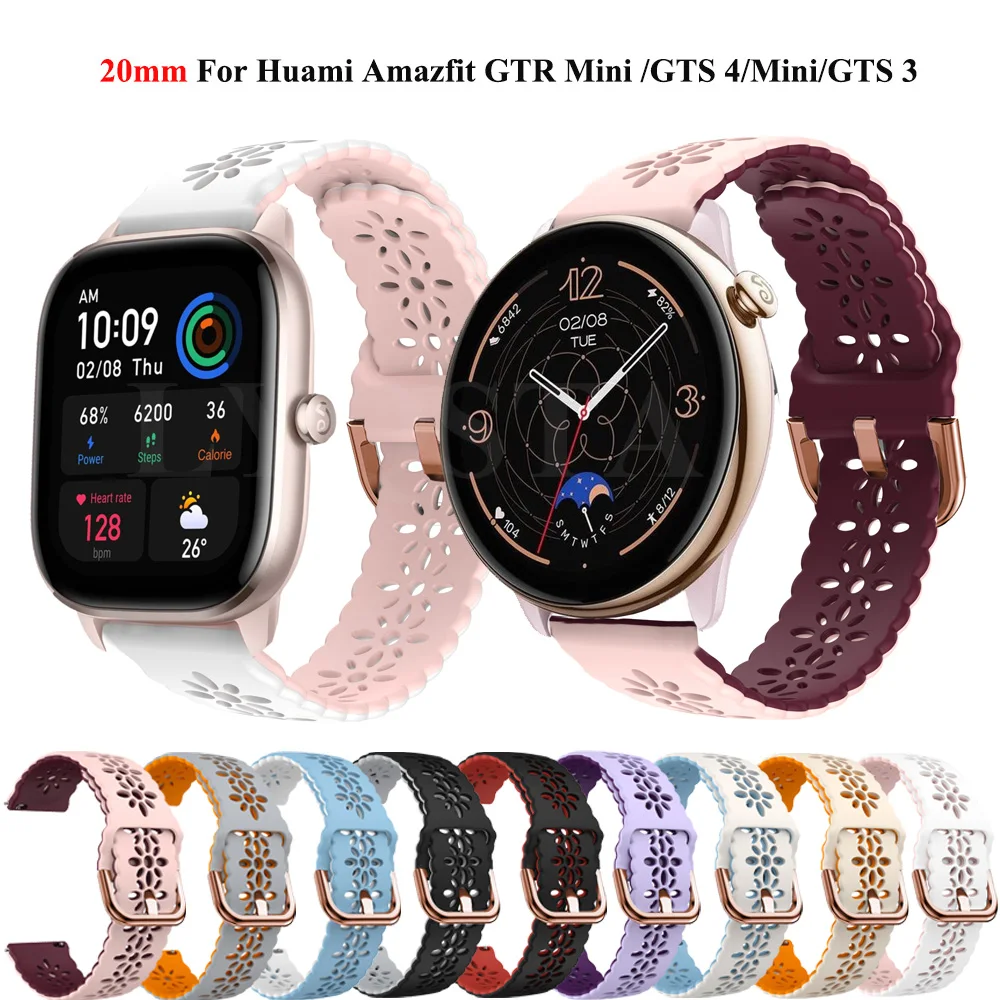 Cinturino Per Cinturino In Silicone Da 20Mm Per Huami Amazfit Gts 4 Mini/2/2E/3/4/Gtr Mini/Gtr 42Mm/Gts4 Bracciale Amazfit Bip 3 U Pro