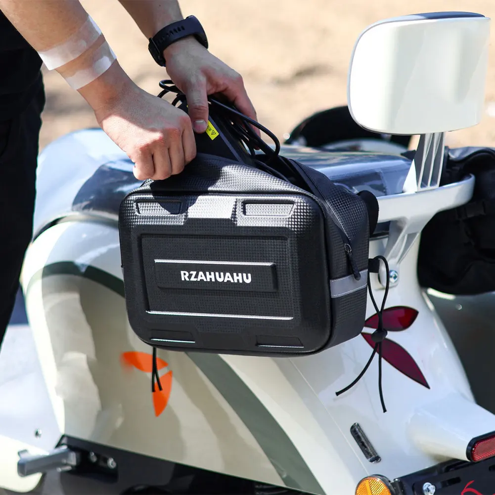 

Motorcycle Riding Rear Seat Backpack 6L Capacity Handlebar Luggage Storage Bags Waterproof Saddlebags Motorbike Accessories
