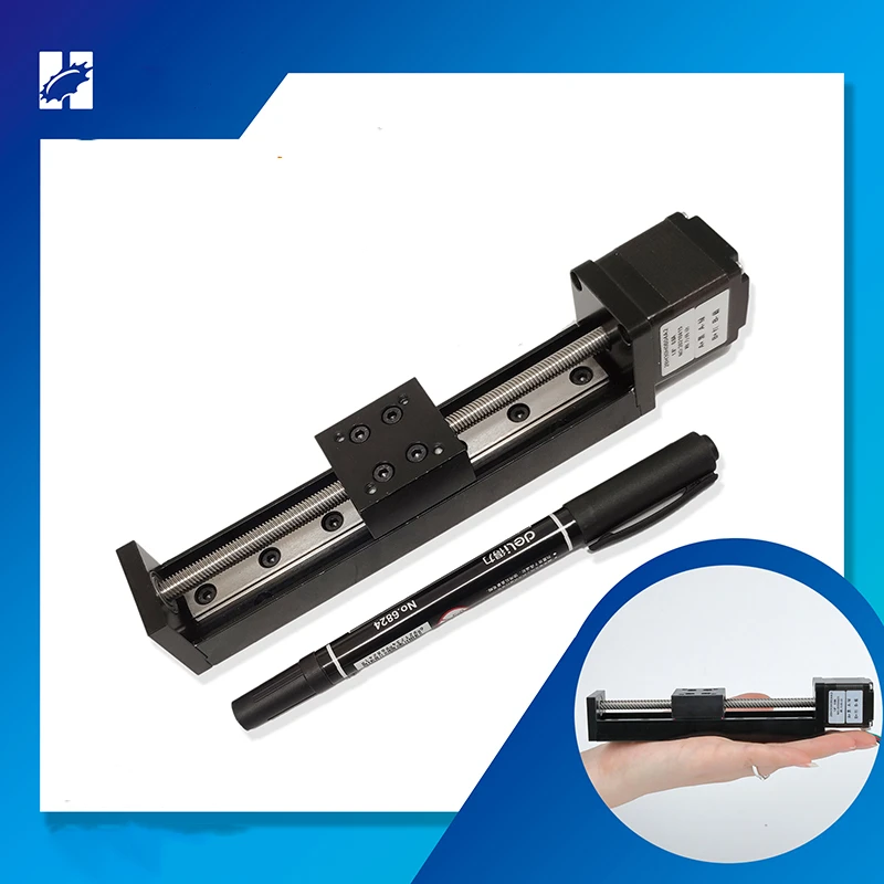 

50mm 100mm 150mm 200mm T-type Sliding Table Rail Linear Stage Transport Guide Platform Pitch 1-12mm & NEMA11 28MM Stepper Motor