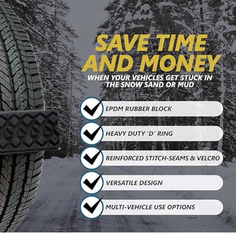 Tire Snow Chains Rubble Straps Mud Sand Trouble Emergency Traction Rescue Tool,Car Rescue Tools Accessories Universal