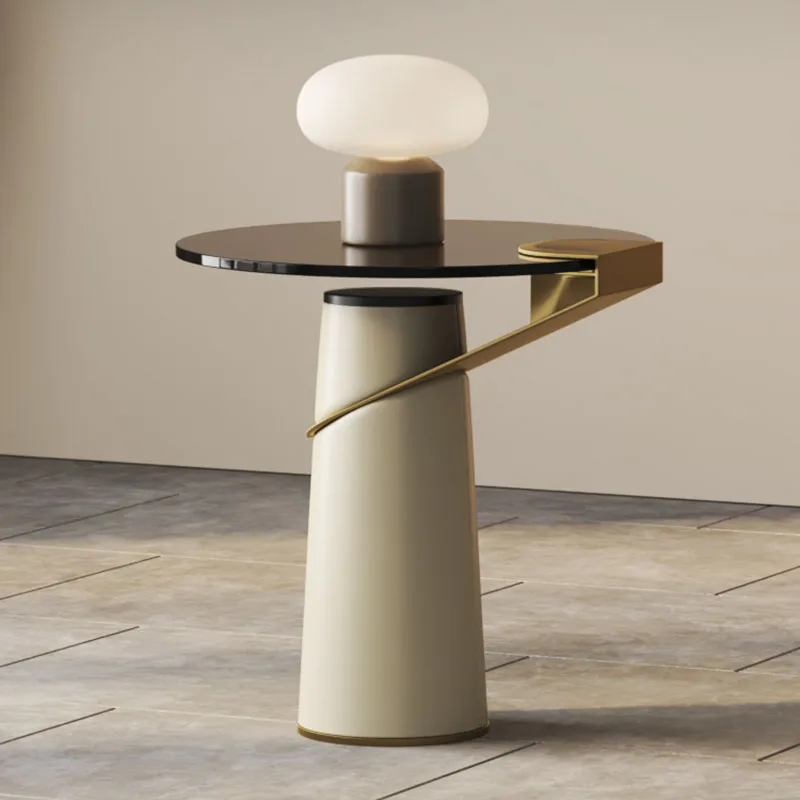 

Round White Coffee Table Nordic Living Room Small Metal Black Coffee Tables Designer Basses Side Circle Mesa Modern Furniture