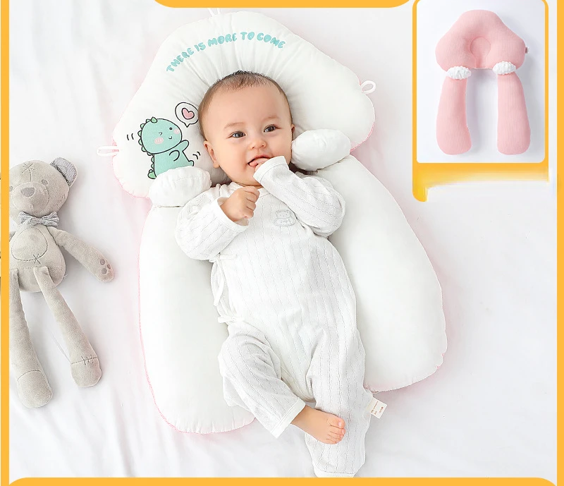  HEOLIEN Almohada para tumbona para bebés recién nacidos de 0 a  18 meses, almohada infantil para dormir en cama, tumbona orgánica para  recién nacidos para bebé, suave y transpirable (rosa, 0-8