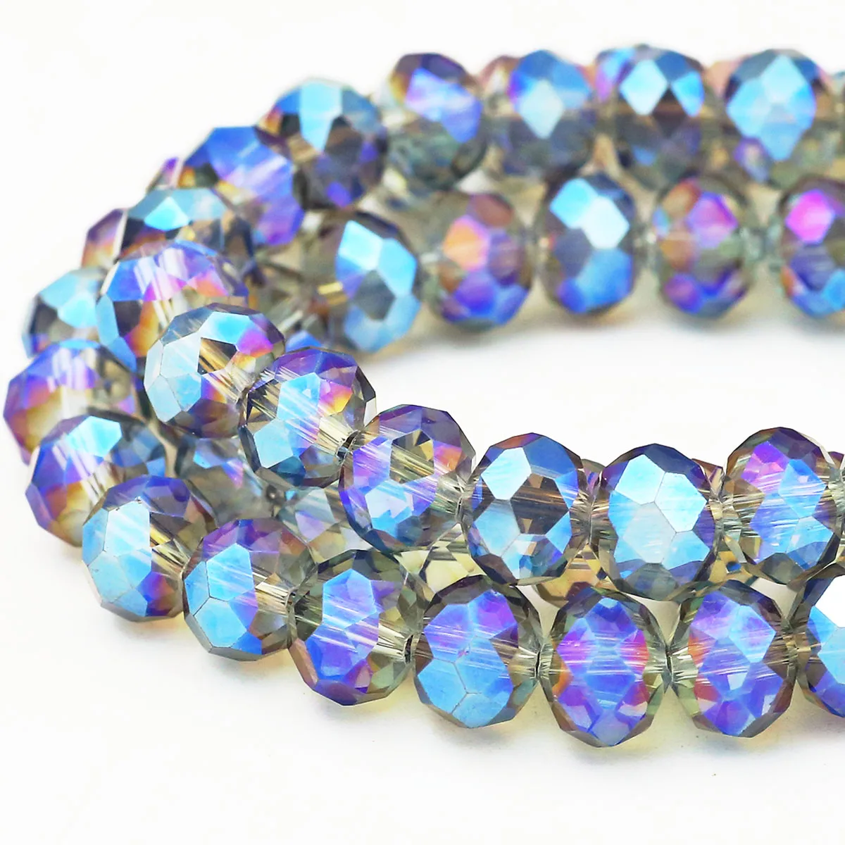 Wholesale Faceted Electroplate Transparent Glass Teardrop Beads Strands...