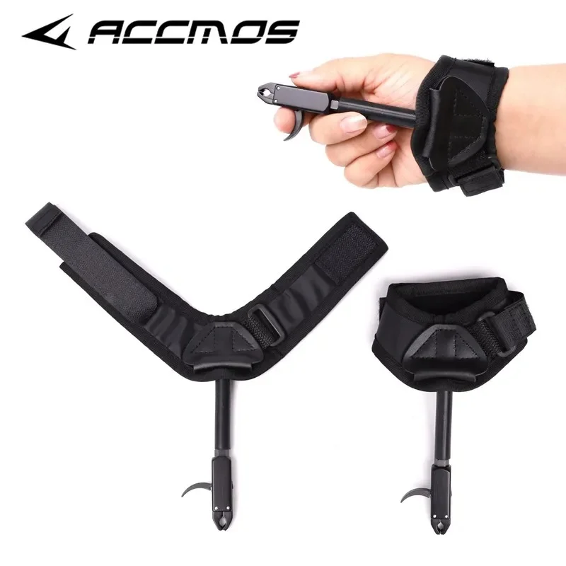 

1pc Archery Caliper Release Aid Arrow Trigger Wristband Release Compound Bow Strap Shooting