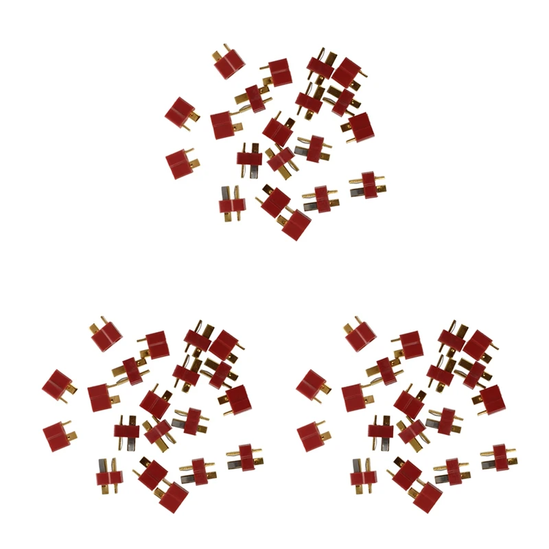 

30 Pair Deans Anti-Skid Connector T Plug Male+Female For RC ESC Battery
