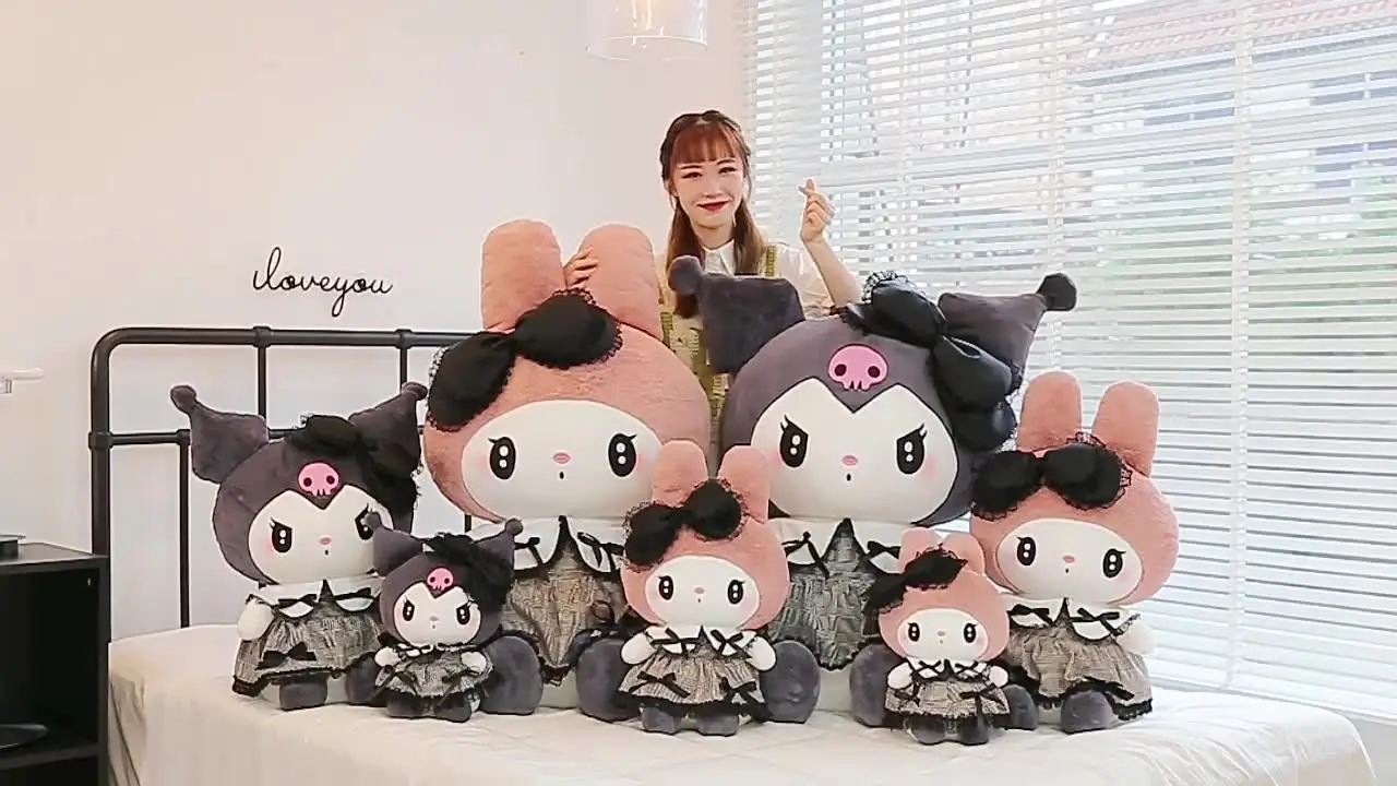 KUROMI MY MELODY Hello Kitty Cinnamoroll Sanrio Plush Toy Stuffed Doll - Foto 14