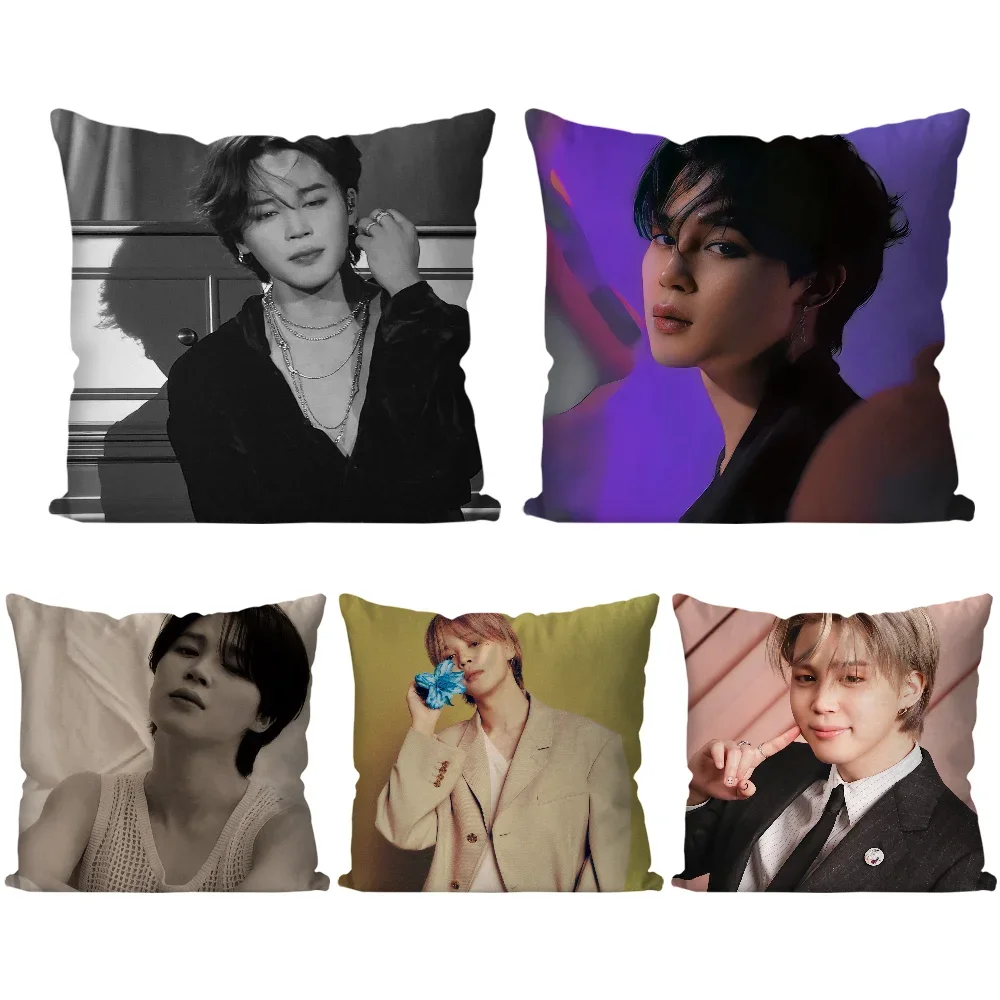 1pc Korean Celebrity Park JiMin Pillow Case Square Pillow Bedroom Sofa Leisure ComfortCushionCarLivingRoom Home Decoration 40X40 2