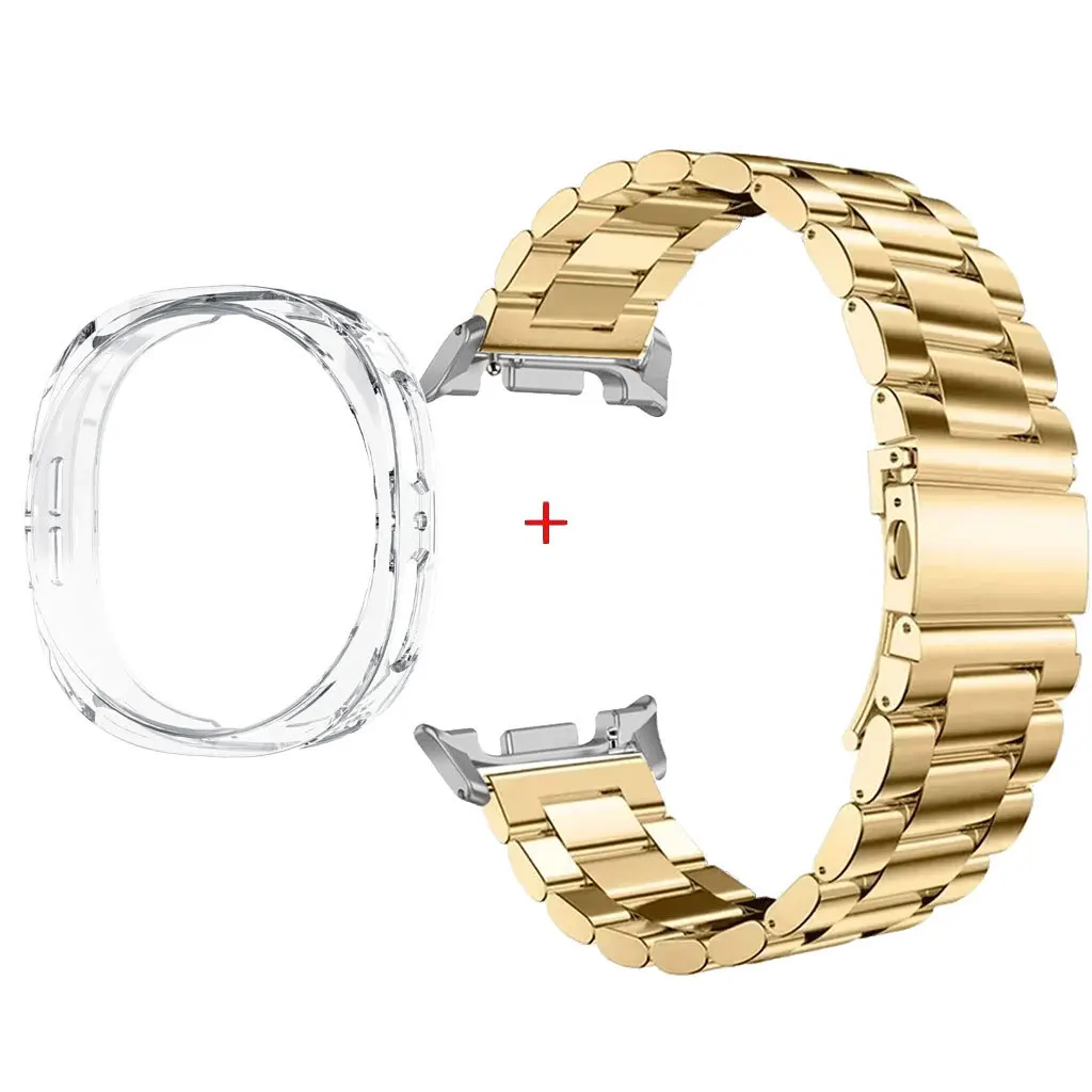 Luxury Stainless Steel Metal Strap with Full Coverage Case - Premium Bracelet Accessory