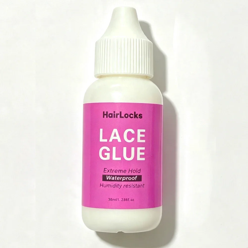 38ml Lace Wig Glue Waterproof Adhesive with Water-Based Formula Mild and Non-Irritating Quick-Drying Firmly Secures Wigs Lace
