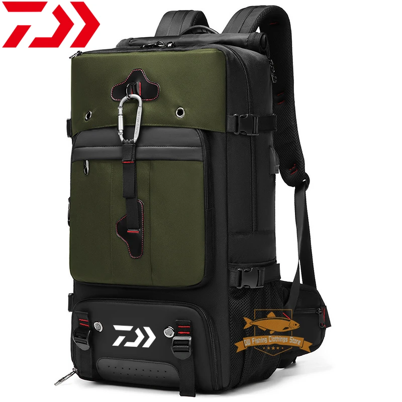 B2--Daiwa Sac à dos de pêche multifonctionnel pour homme, étanche, grande capacité, canadisme, voyage, sports - Sport