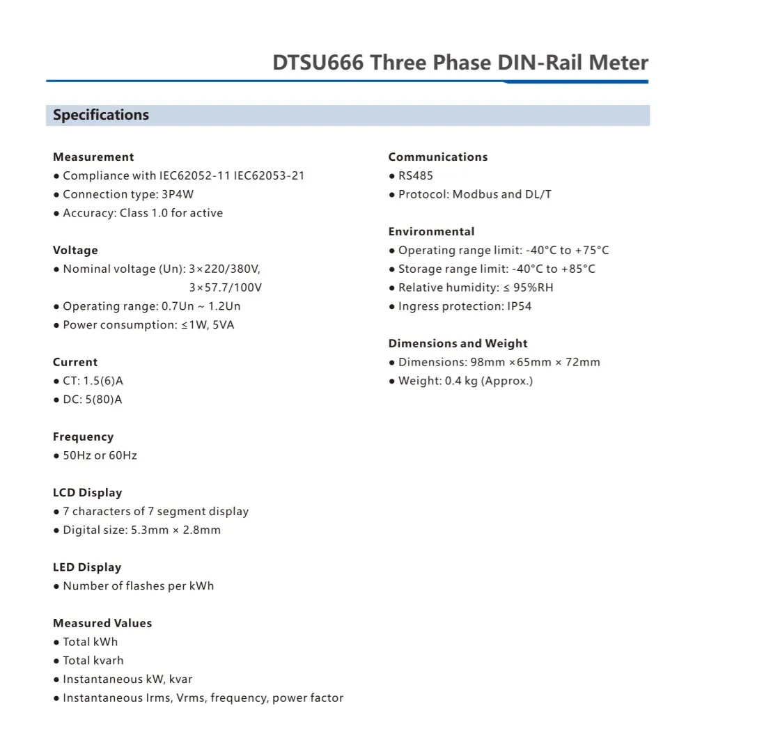 Chint ddsu666 dtsu666 80a einphasiger dreiphasiger modbus rs485 bidirektion aler intelligenter Energie strom kwh elektrischer Solar zähler Watt meter – Detail 8