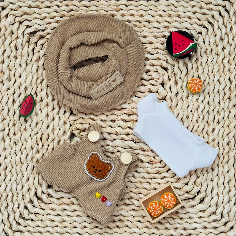 thumbnail image 1 of Conjunto de moda para muñecas Labubu, linda camisa blanca, sombrero, mono de animal, ropa para muñecas, accesorio de regalo para muñecas de 17 cm, 1 of 5
