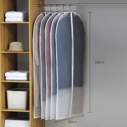 Transparent Zippered Garment Dust Cover - 2PCS (60X140CM)