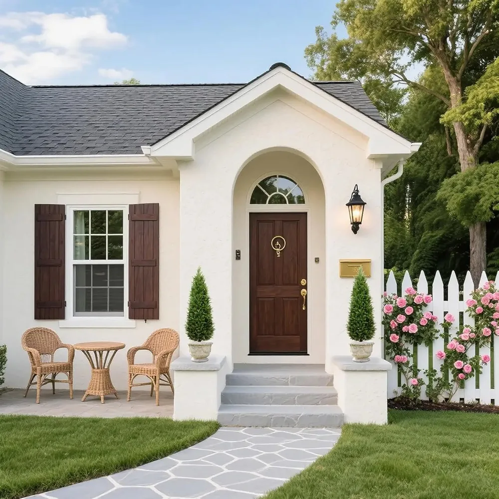 4ft Artificial Cedar Trees Artificial Topiary Trees Set of 2 Faux Cypress Plants UV Resistant Potted Bushes Faux Shrubs