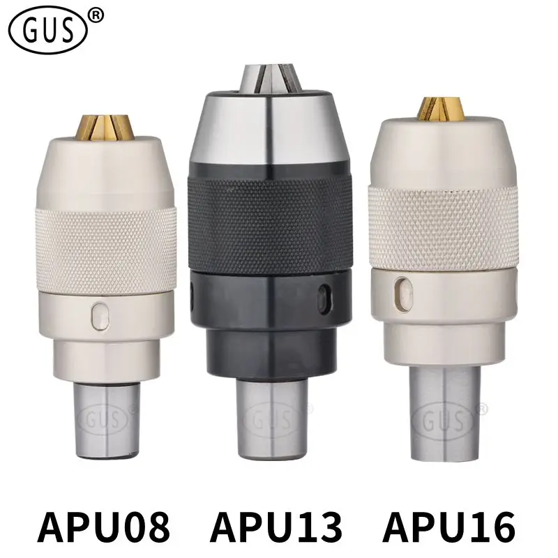 

Automatic Self-tightening Drill Chuck APU08 APU13 APU16 APU Milling Head Chuck for CNC BT30 BT40 NT30 NT40 Lathe Tool Holder