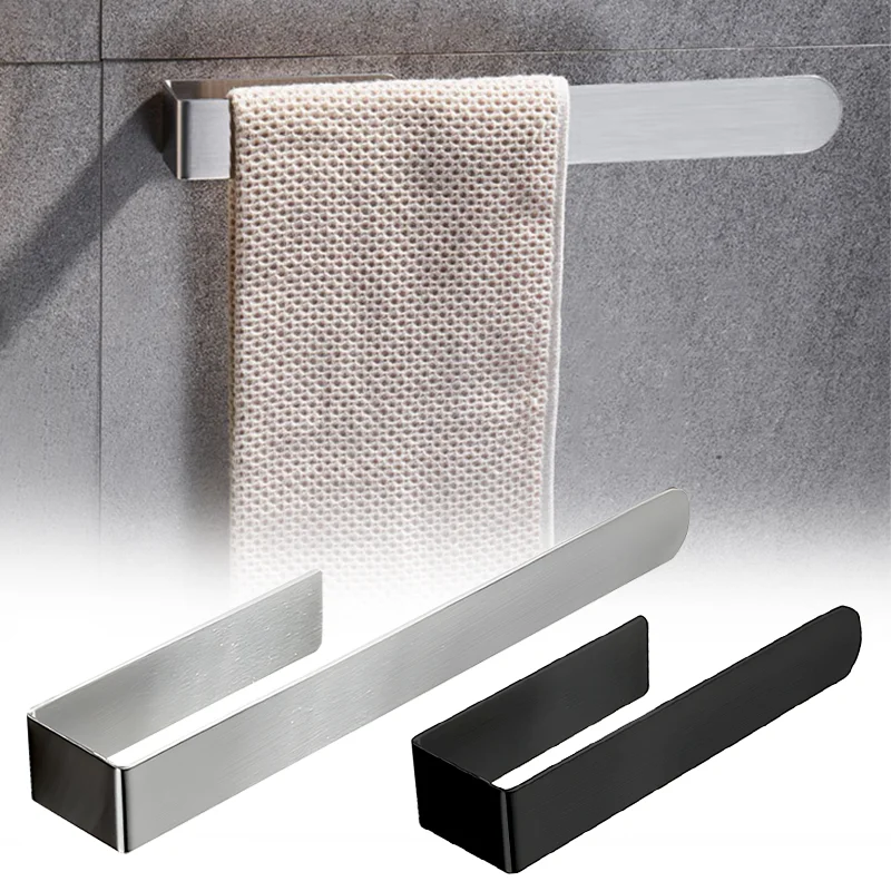 

Adhesive Hand Towel Ring Bathroom Towel Hand Towel Holder Bar Wall Mount Kitchen Storage Rack Stainless Steel Paper Roll Rack
