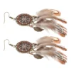 Feathered Tassel Earrings Boho Earrings Dangle Earrings Dream Catcher Earrings Native Jewelry Sets Fashion Jewelry Travel 5