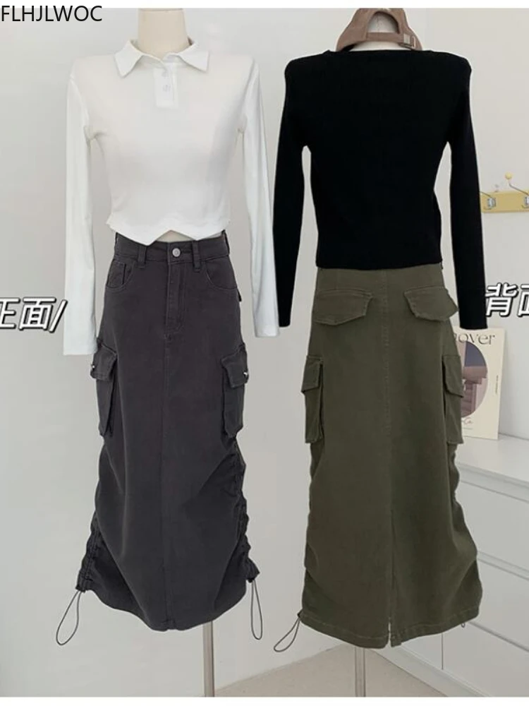Long Maxi Denim Skirts New Design Autumn Women Fashion European