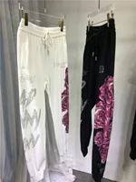 XL-4XL Plus Size 150kg Women's Pants Rhinestone Flower Big Size Sweatpants Casual Streetwear High Waisted Baggy Pants Woman - Image 5