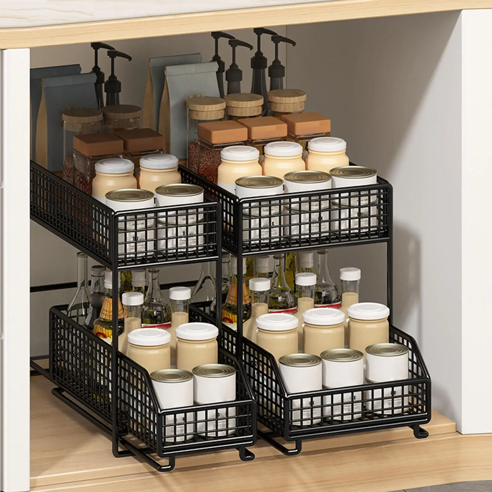 2 Tier under Sink Organizers Storage Pull Out Cabinet Organizer Storage Shelf Organizer Storage Rack for Bathroom Countertop 2 Tier under Sink Organizers Storage Pull Out Cabinet Organizer Storage Shelf Organizer Storage Rack for Bathroom Countertop