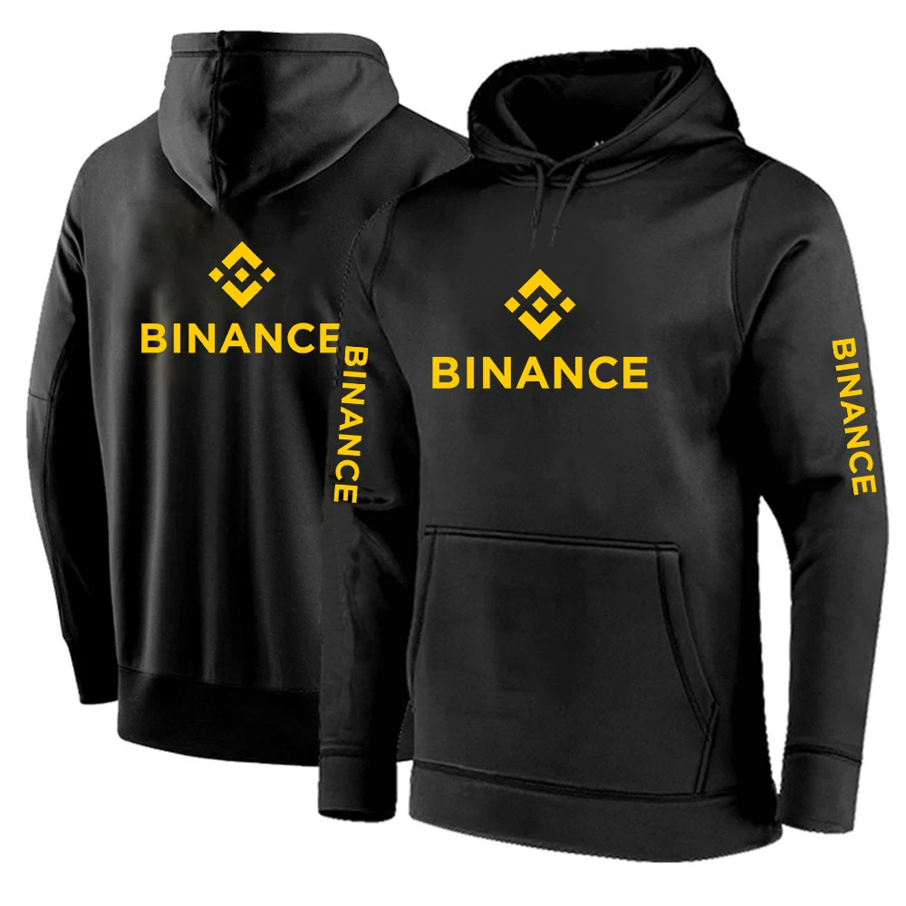 

Binance Crypto 2023 Men's New Solid Color Print Hoodie Streetwear Warmer Long Hooded Sweatshirt Long Sleeve Fashion Pullover Top