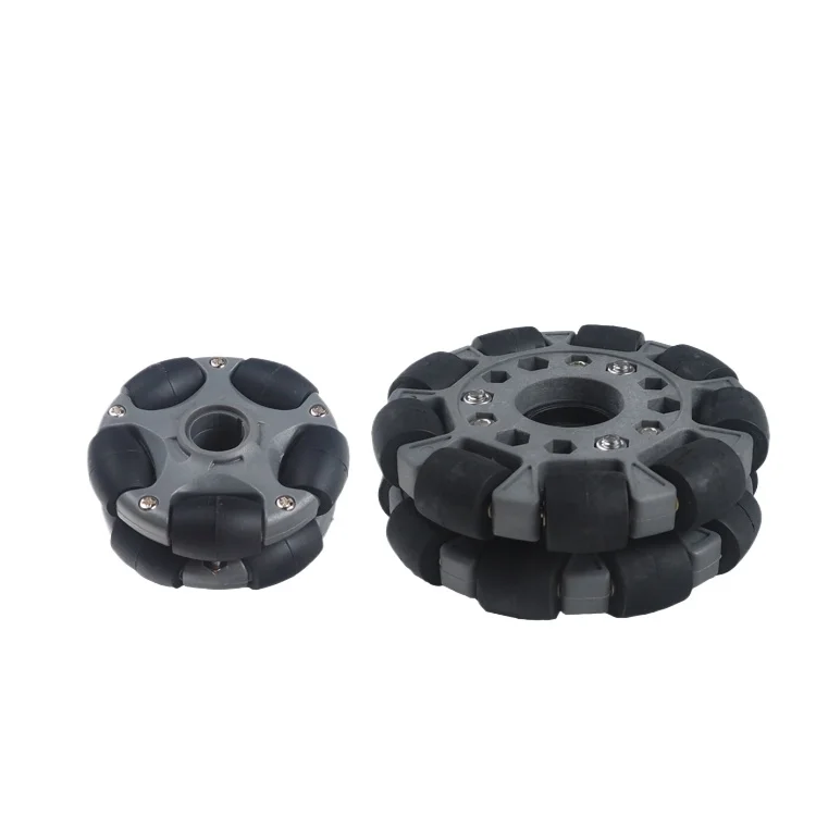 Ruote in gomma per carrello Robot ROS, doppie ruote omnidirezionali in nylon, diametro 58 mm/100 mm - immagine 2