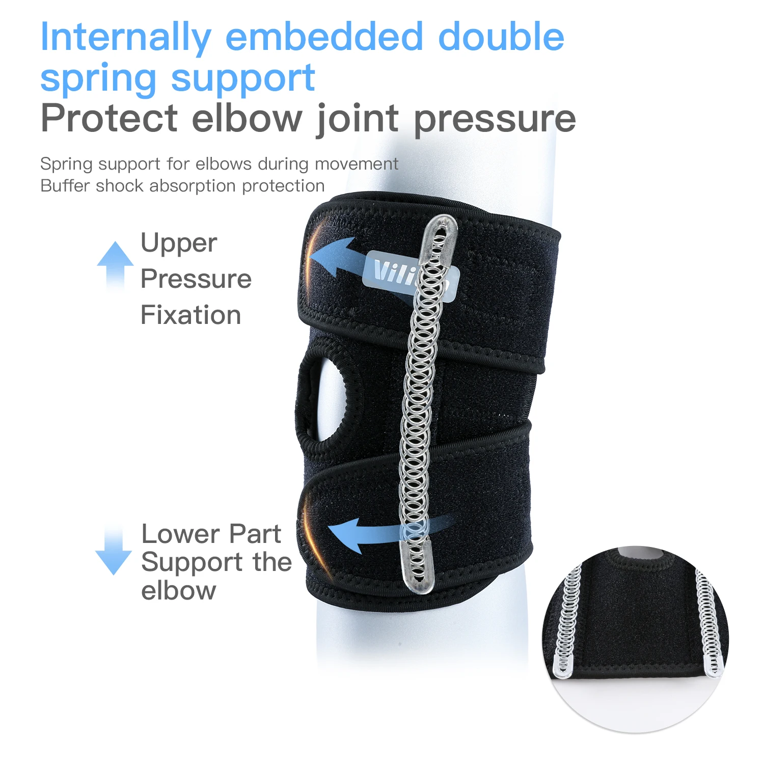 Fitness Basketball Cycling Outdoor Sports Elbow Protection Spring Support Breathable Pressure Fixation Protective Equipment
