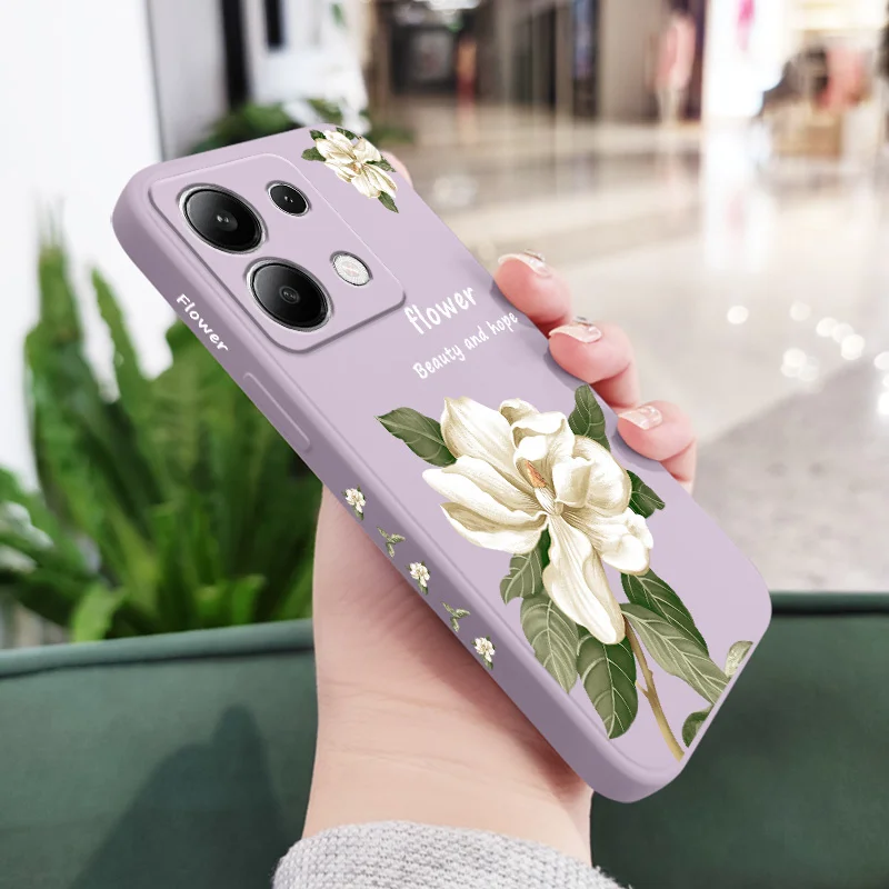 Magnolia Blossom Liquid Silicone Phone Case
