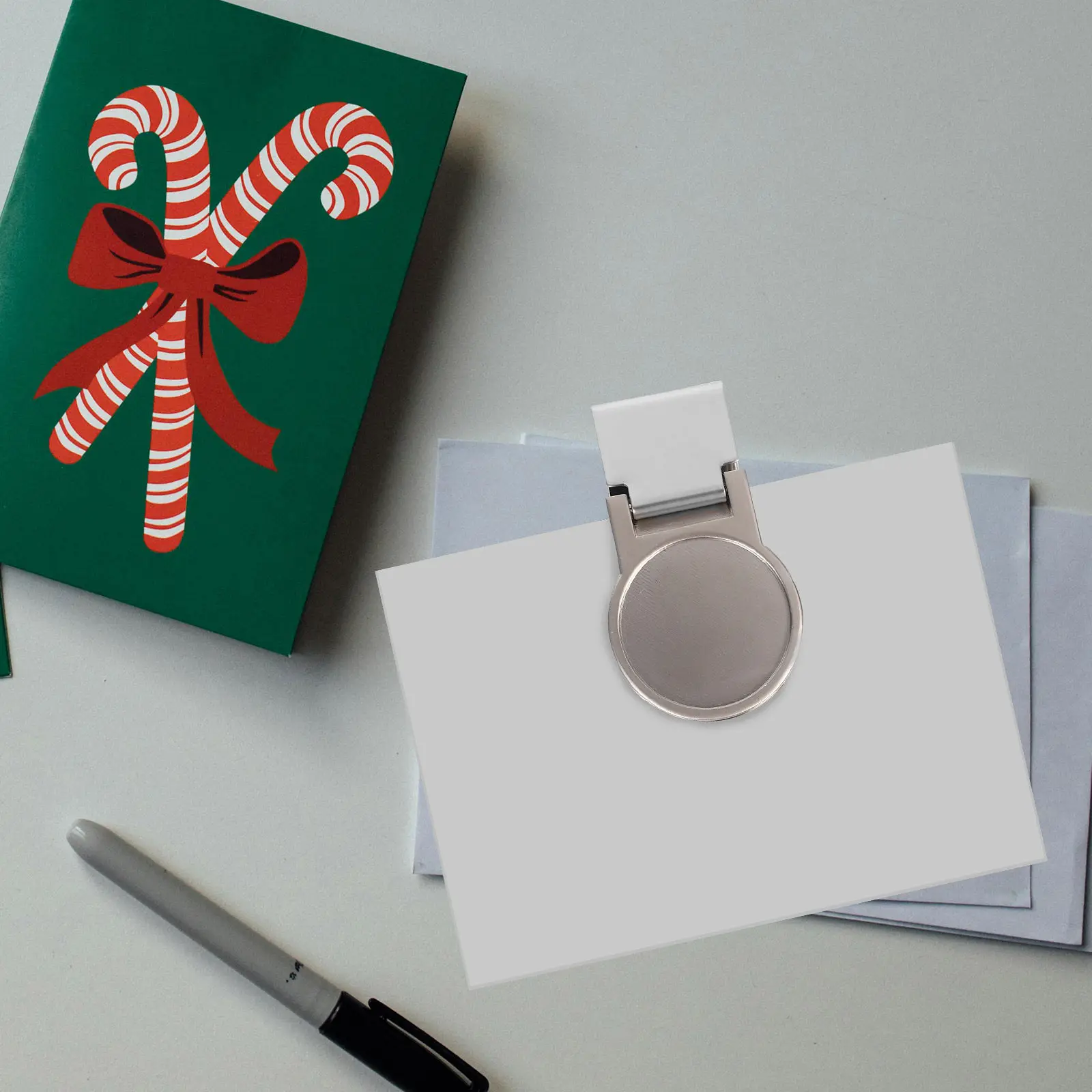 지폐 클립 미니멀리스트 현금 보관용 금속 지폐 클립 체크 스프링 클램프