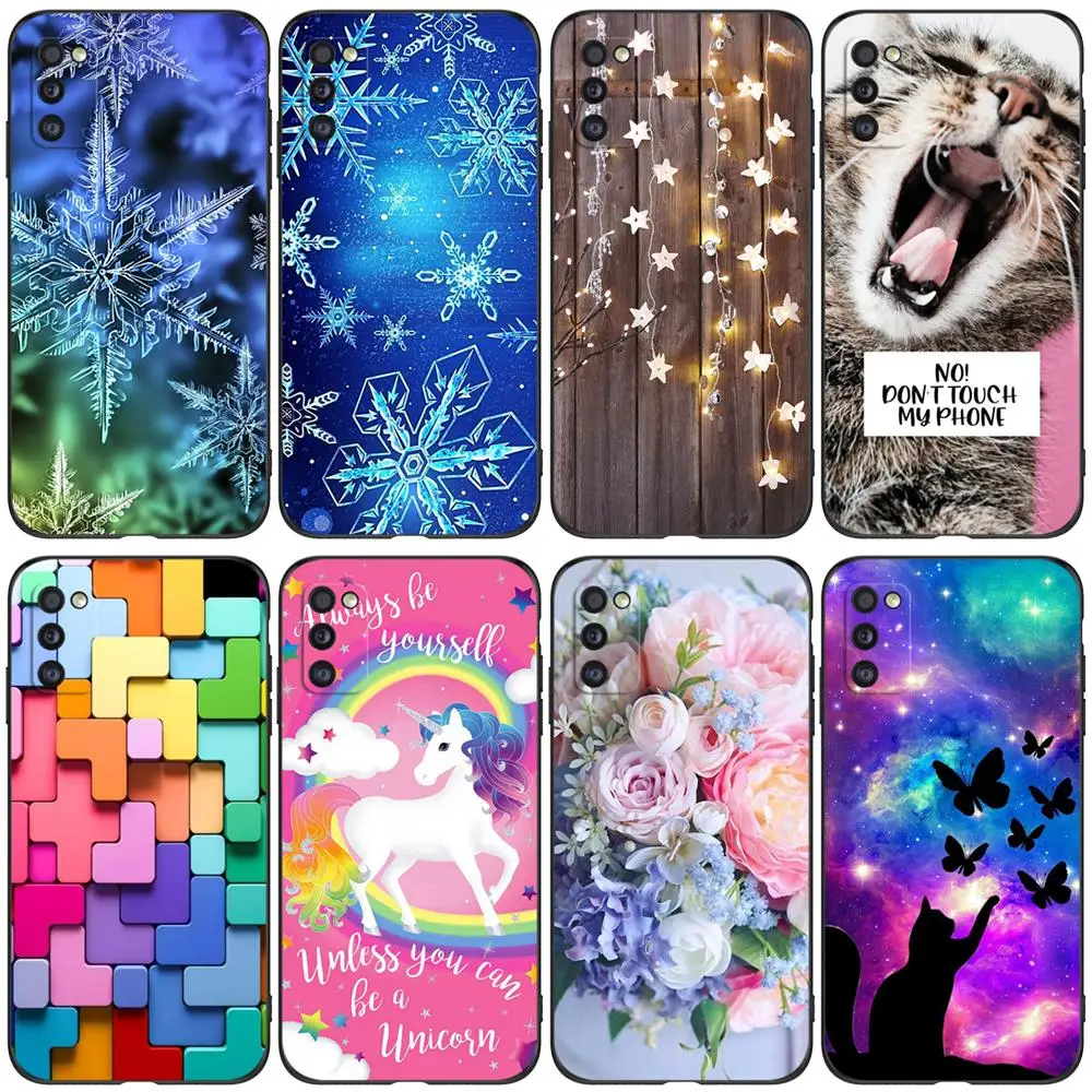 Per Samsung Galaxy A41 Custodia 6.1 "Cover In Silicone Per Samsung A41 Galaxya41 A 41 A415 Custodia In Tpu Nero Unicorno