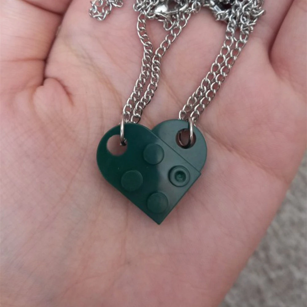Chain Lego Connecting Necklace Heart Necklace Made With LEGO