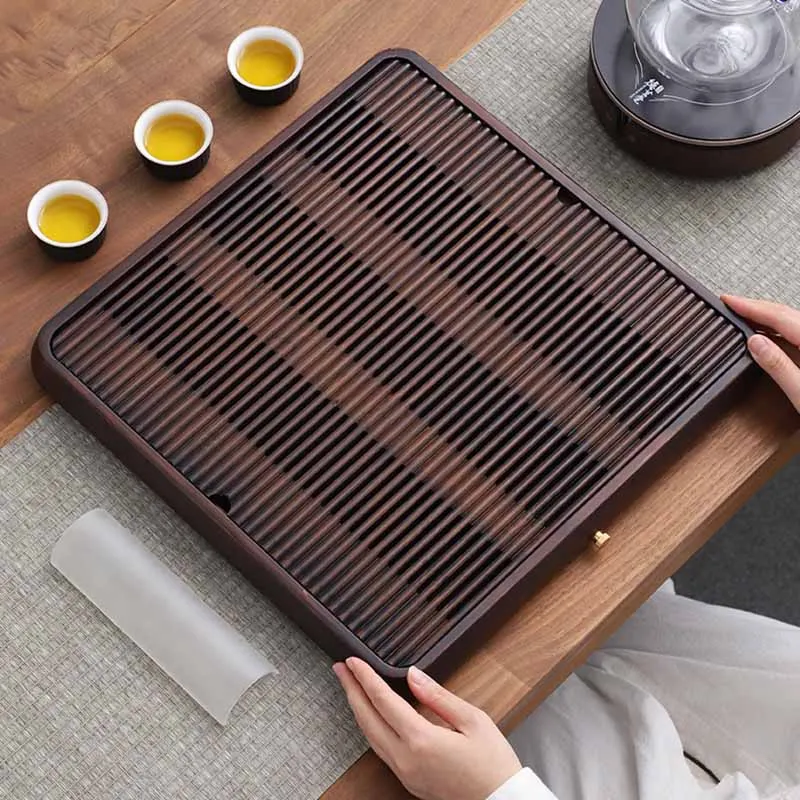 

Plate Wood Tea Tray Serving Luxury Small Vintage Tea Tray Gongfu Square Japanese Antique Tabuleiro Office Accessories WSW20XP